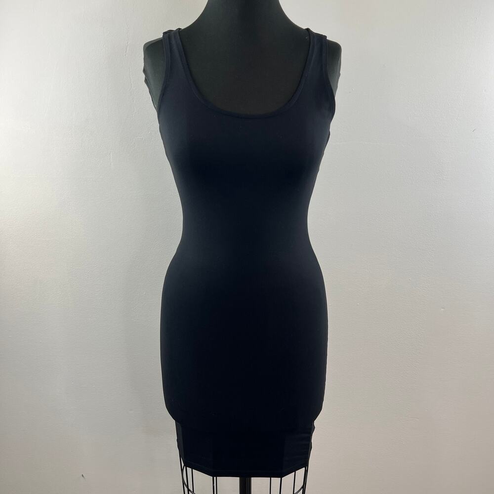 SPANX Assets Shaping Tank Slip Dress in Black Mini Sleeveless Slimming Smooth L